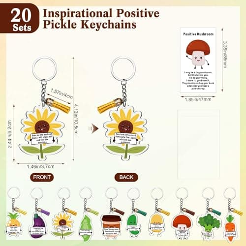 Positive Support Keychains Appreciation Gifts for Coworkers Employee Christmas Thanksgiving Funny Positive Gifts