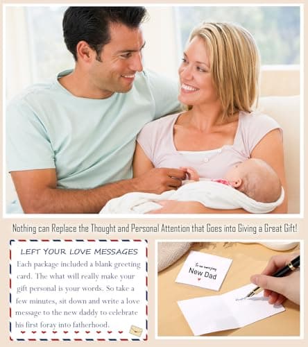 TONY & SANDY First Time Dad Gifts, Daddy to be Bracelet, New Dad Gifts for Men on Father's Birthday Christmas