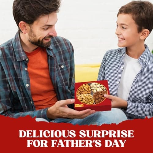 Nuts gift Basket of Cravings Gourmet Nuts Collection, Premium Mixed Nut Gift Box, 4 Sectional.