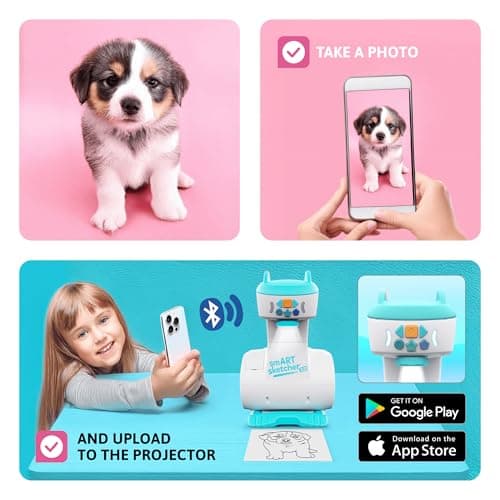 Flycatcher Smart Sketcher 2.0 Projector, Drawing and Tracing Projector for Kids, Educational Arts & Crafts Toy, Christmas Gift for Boys and Girls Ages 5+