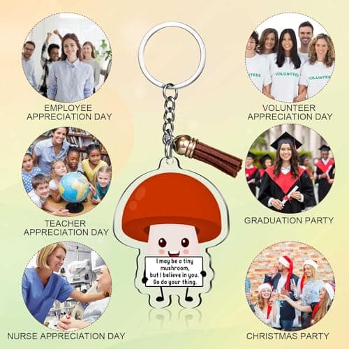 Positive Support Keychains Appreciation Gifts for Coworkers Employee Christmas Thanksgiving Funny Positive Gifts
