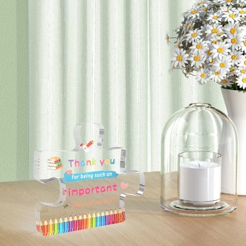 Gifts for Teachers - Teacher Christmas Gift,Teachers Appreciation Gifts for Women,End of Year Thank You Teacher Acrylic Decor Valentines Day Retirement Graduation Birthday Gift