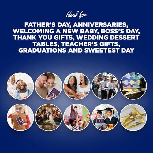 Madelaine Solid Premium Milk Chocolate Cigar Gift Box - Made with Fresh Milk, Cocoa Bean & Swiss-Formulated Chocolate - Ideal for Father's Day - 24 Count Individually Wrapped in an Elegant Hard Box