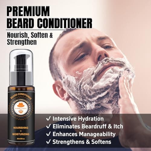 XIKEZAN Beard Kit for Men Grooming & Care w/Beard Conditioner, Wash, Oil, Balm, Brush, Comb,Birthday Fathers Valentines Gifts for Men Him Dad Husband Boyfriend Christmas Gifts Mens Stocking Stuffers