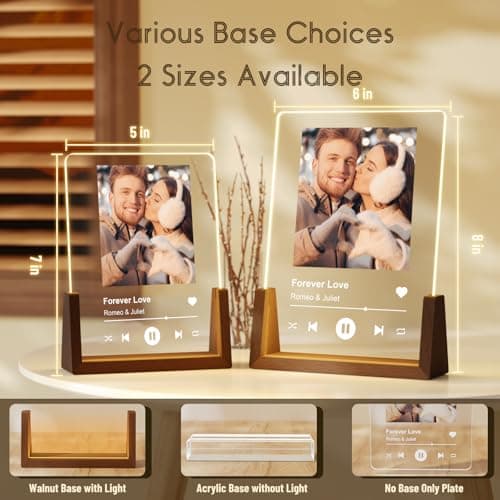 Spotify Decorative Plaque Personalized Gifts, Custom Gifts for Him Her, Customized Picture Frame for Boyfriend Girlfriend Couple Wife Women on Anniversary Birthday