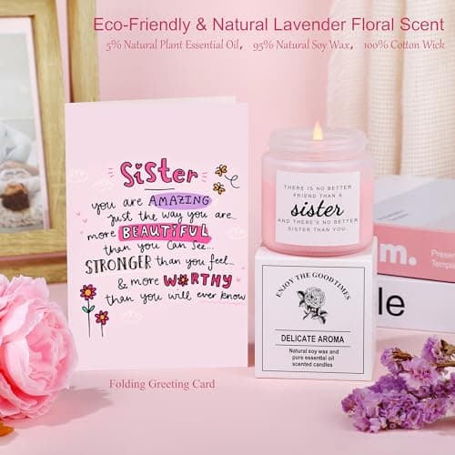 Sister Birthday Gifts, Christmas Mothers Day Birthday Gifts for Sister Set of 7