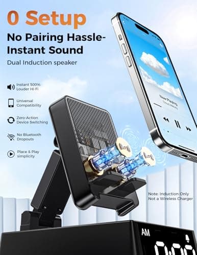 Birthday Gifts for Men Women-Bluetooth Speaker with HD Sound, Stocking Stuffers White Elephant Gifts for Adults, Kitchen Gadgets for Anniversary Idea Gift for Dad Mom Husband Wife(Black)