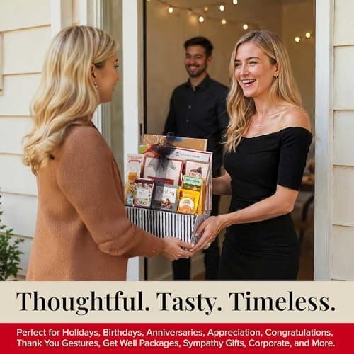 Broadway Basketeers Gift Basket Snack Gifts for Women, Men, Families, College Teacher – Delivery for Birthday, Appreciation, Thank You, Corporate, Get Well Soon Care Package