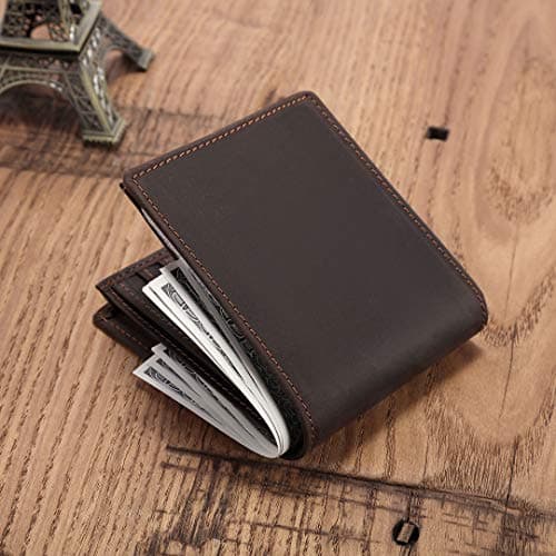 Personalized Engraved Leather Wallet for Dad Son Husband Boyfriend - Perfect for Christmas Anniversary Birthday Fathers Day Valentines Graduation Wedding - Custom Love Message Bifold Wallets for Men