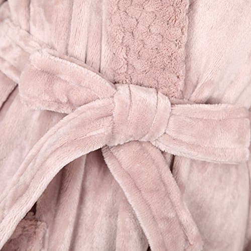Richie House Women's Plush Soft Warm Fleece Bathrobe Robe RH1591