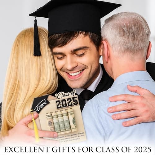 Congrats Graduation Money Holder 2025, Wooden Graduation Money Cash, Class of 2025 Graduation Gifts for Her, Him, Senior College University Graduates Gifts