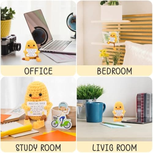 Birthday Gifts for Women Men Long Legged Cute Support Duck, Friend Colleague Teacher Graduation Gifts, Handmade Emotional Cheer Support Positive Funny Gift