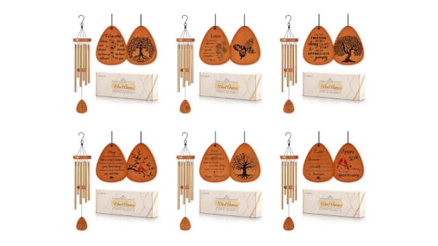 SteadStyle Thank You Gifts, Forever Grateful Wind Chime with Engraved Thanks Message, Thank You Gifts for Women, Friends, Family, Teachers, Coworkers, Employee Appreciation Gift