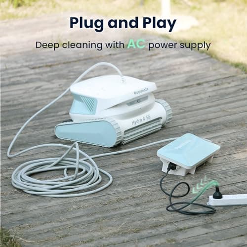 Chasing Hydro 4 SE Pool Vacuum for Inground Pools | Robot Cleaner for Floor, Wall & Waterline | Always Cleaning, Never Charging | 40ft Cord | 4.1L Filter Basket for Inground & Above Ground Pools