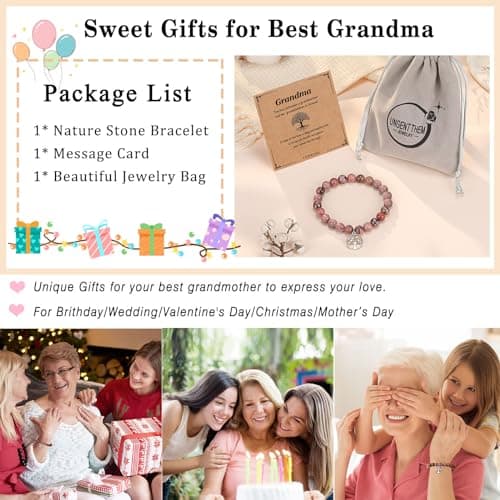 UNGENT THEM Tree of Life Bracelet for Women, Gifts for Grandma, Nana, Mother in Law, Mom, Gigi, Mimi, Aunt, Sister in Law, Teacher, Birthday Christmas Wedding Mothers' Day Gifts