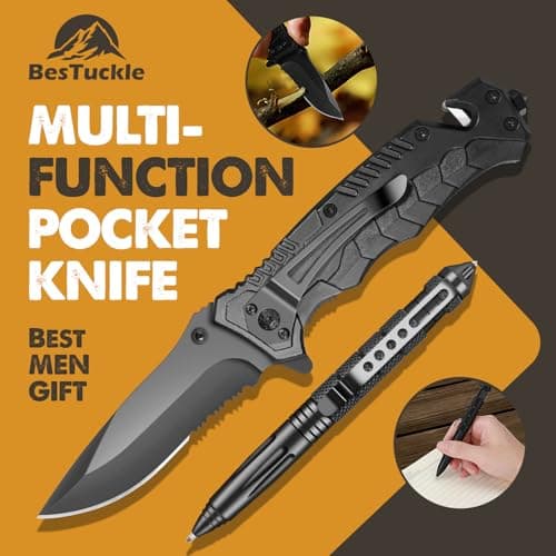 Gifts for Men Him Dad, Survival Kit and Equipment 25 Pcs, Valentines Gifts for him, Christmas Stocking Stuffers,Camping Essentials, Survival Gear, Cool Gadgets for Men