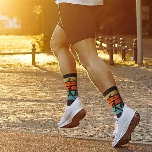Jeasona Athletic Socks Men Running Cycling Gifts for Runners Riders Sports Gear Accessories