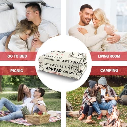 Craftique Birthday Gifts for Girlfriend Boyfriend- I Love You Blanket for Him Her- Romantic Girlfriend Gifts Anniversary, Funny Soft Blanket Gift for Him Her Husband Wife Fiance, 60”×50”