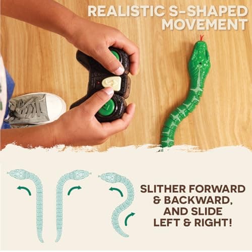 Terra by Battat – Remote Control Emerald Tree Boa Snake Toy, Realistic Moving Electronic Animal for Kids with Easy Operation, Fun Reptile Adventure, Includes Transmitter, Ages 6+ Years
