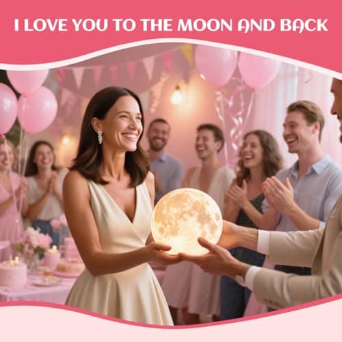 CPLA Moon Lamp Upgrade 128 Colors, Gifts for Women Men Friends Her Mom Sister, Christmas, Birthday, Anniversary, House Warming Gifts New Home, Diameter 6 inch