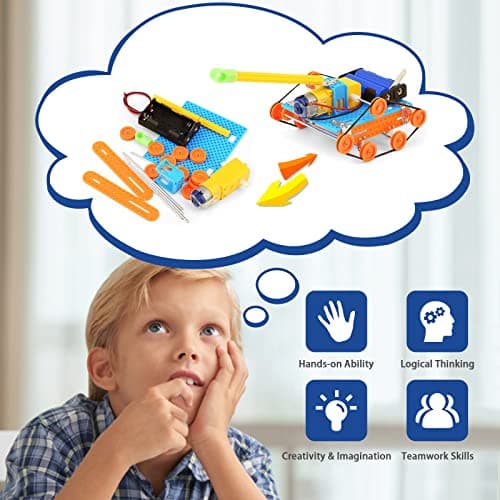 STEM Kits for Kids Crafts 6-8 8-12, Boys Gifts Toys for 6 7 8 Year Old Boy Birthday Gift Ideas, STEM Toys Crafts 6+ 7+ yr, Robotics Science Kits Activities Robot Building Age 8-10 9 10 11 12 13 14