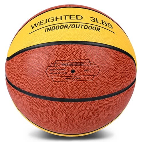 KUYOTQ 3LBS/3.3LBS/2.2LBS/ 29.5/28.5" Weighted Basketball Composite Indoor Outdoor Heavy Trainer Basketball for Improving Ball Handling Dribbling Passing and Rebounding Skill (deflated, Size 7/6)