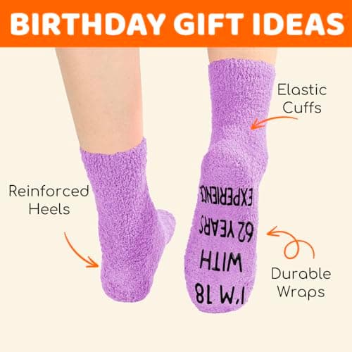 HAPPYPOP Birthday Gift Ideas for Women - Socks for 75 80 85 90 95 Year Olds, Elderly Gifts