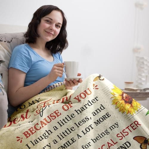 Best Friend Birthday Gifts for Women, Bestie Gifts for Women, Best Friends Blanket, Gift for Best Friend Woman, BFF Bestie Bday Presents Idea, to My Bestie Throw Blanket 60"X50"