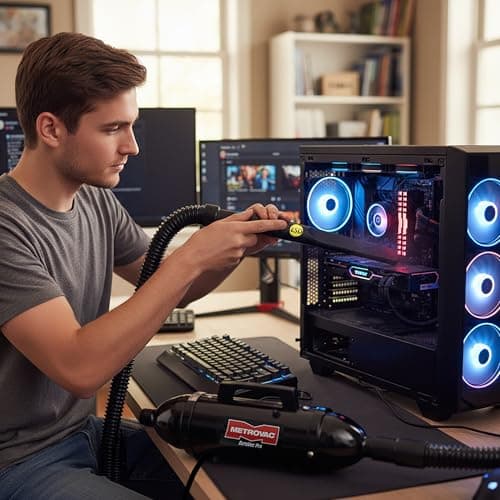 METROVAC DataVac® ESD Safe Pro Series MDV-1ESD, Compact Computer Vacuum & Blower for Electronics, Anti-Static, HEPA Filtration, and Durable