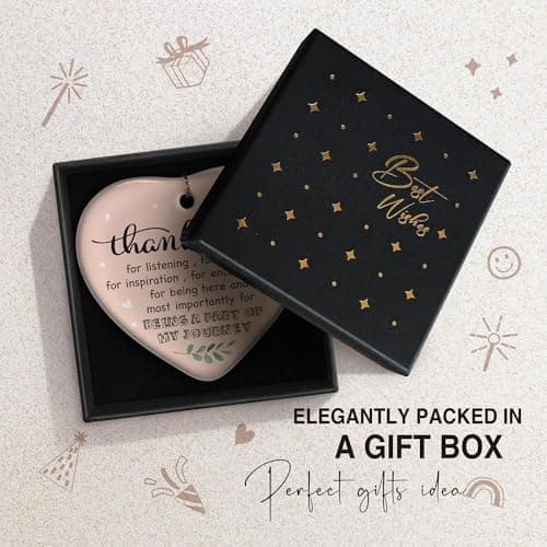 YZEXEZY Thank You Being A Part of My Journey Ornament Keepsakes- Appreciation Gifts,Thank You Gifts Farewell Gift for Women Friends Manager Coworkers Boss Teacher with Gift Box