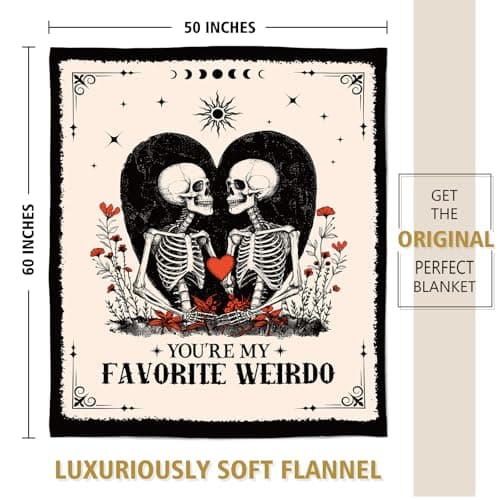 Gifts for Him Her, Wedding Anniversary Blanket for Women Men, Birthday Gifts for Boyfriend Girlfriend, I Love You Gift, Engagement, Wedding Gift for Wife, Husband, Couple, 60"X50"