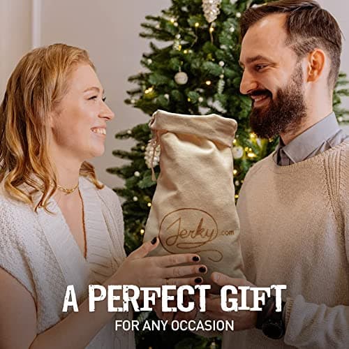 Jerky.com Gift Bag for Men | 26 Piece Meat Sticks Gift Basket with Beef Sticks, Pork, Turkey, Ham & Cheese Sticks | High Protein Snack Variety Pack | Gluten-Free Jerky Gifts for Men | Birthday Gift Basket for Him