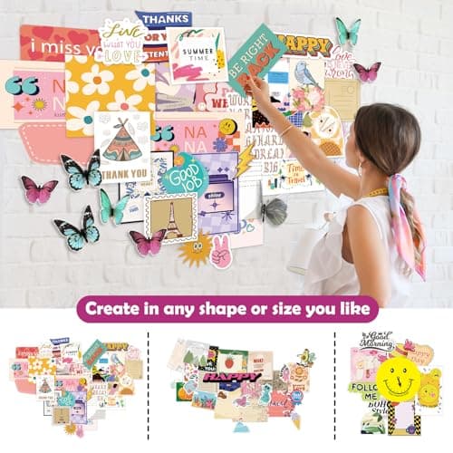 EggSun Light-Up Wall Collage Kit for Teen & Tween Girls 1000+ DIY Craft Pieces for Creative Illuminated Bedroom Art, Birthday and Room Decor Gift, Ages 11, 12,13, 14, 15, 16
