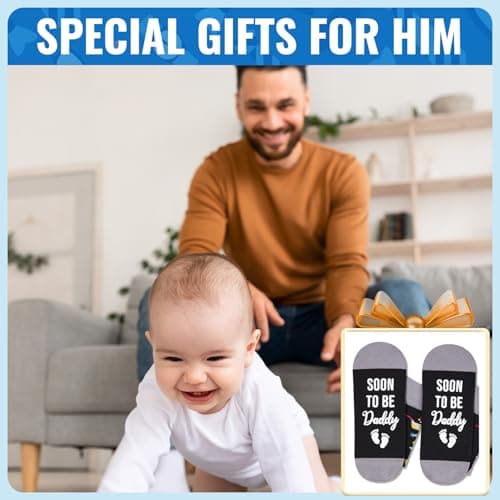 Zmart Cool Gifts for Men - Soon to Be Dad Gifts, Funny Father Day Grandpa Dad Socks