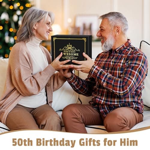 50th Birthday Gifts for Him Cool Gifts for 50 Year Old Man Happy 50th Birthday Decorations for Men Vintage 1975 Wine GlassToilet Paper Roll Novelty Socks Funny 50 Year Old Gift ideas for Mens