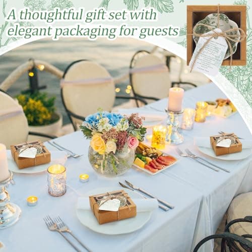 40 Pack Wedding Favors for Guests Small Ceramic Bowls Bulk Gifts Set 3.3 Inch Green Verdure Design Mini Dipping Bowl Sauce Dish with Cards Box for Party Shower Favor Souvenir