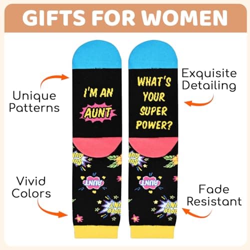 HAPPYPOP Gifts For Women Men - Aunt Uncle Grandparent New Parents Socks, Mothers Father Day Socks