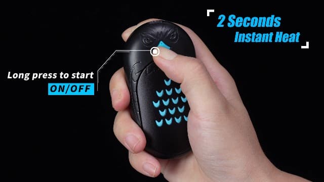 GUKAUT Hand Warmers Rechargeable, 2 Pack 6000mAh Electric Portable Heater, 20 Hrs Long Heating Hot Pockets Hand Warmer, Hunting Gear, Gifts for Women, Men, Raynauds, Camping, Golf, Outdoors