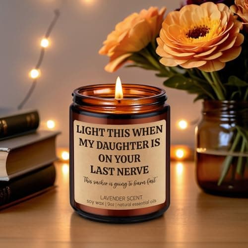 GSPY Scented Candle - Son in Law Gifts - Christmas, Birthday Gifts for Son in Law - SIL Present from Mother, MIL, Father - Funny Wedding, Stocking Stuffers, Anniversary Ideas for Future Adult SIL