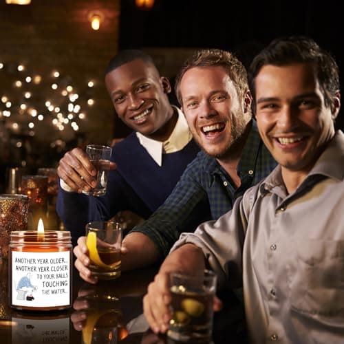 Birthday Gifts for Men Dad Boyfriend Him Husband Grandpa Brother Uncle Coworker Best Friend, Funny Present 65th 30th 75th 60th 40th 50th Birthday Gift Ideas, Happy Birthday Candles Unique Mens Gifts