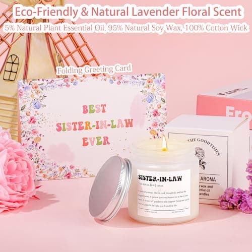 Sister In Law Gifts, Christmas Birthday Mothers Day Unique Gifts for Sister In Law Basket Set of 6