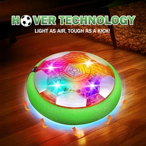 BaLaM Hover Soccer Ball Toys for 3-8 Year Old Kids Toddler Boys Girls, Christmas Birthday Gifts for Kids Age 4-6 5-7 8-12, Indoor Rechargable Light-up Toys Games