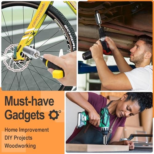 Super Universal Socket Tools Gifts for Men - Christmas Stocking Stuffers for Men Grip Socket Set with Power Drill Adapter Cool Stuff Ideas Gadgets for Him Birthday Gifts for Dad Women Husband (7-19mm)