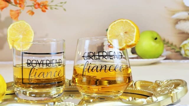 Engagement gifts for couples gifts for Newly Engaged,2025 Engagement present for Her Fiance Fiancee wine glasses for Women,Mr Mrs Gifts engaged gifts for Bridal,Women Engagement Gifts