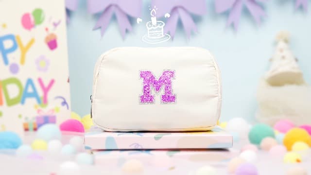 COSHAYSOO Green Belt Bag Crossbody Initial Fanny Pack Preppy Trendy Stuff for Teen Flower Girls 5 6 7 8 9 10 Year Old Personalized Cute Wedding Party Bridesmaid Birthday Easter Gift Letter M