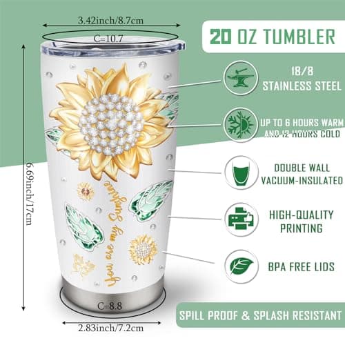 Muilzon Best Big/Little Sister Gifts from Sisters Tumblers 20oz - Cool/Funny Gifts for Sister from Brother Coffee Mug - Christmas Mothers Day Birthday Gift Ideas for Sis Cup