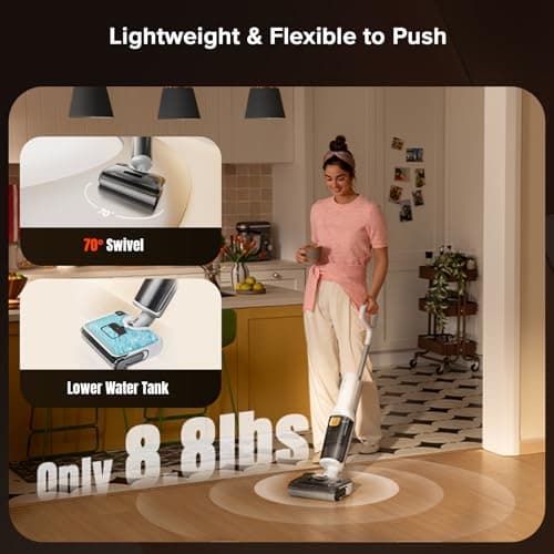 roborock F25 GT Set Wet Dry Vacuum Mop, Wet Dry Vacuum Cleaner Cordless, 20000Pa Floor Cleaner Machine for Tile Hard Floor, 194°F Self Cleaning Mop Combo with 180° Lie-Flat, 2 Extra Roller Brush