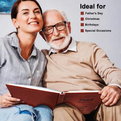 JUNQIU Dad I Want To Hear Your Story, A Father’S Guided Journal Book - Gifts For Dad Birthday, Fathers Day Dad Gifts From Daughter Son, Dad Gifts For Christmas, Dads Gift