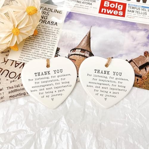 Thank You Gifts for Women & Men - Appreciation Gifts for Coworker - Ceramic Ornament