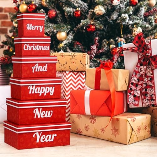 Christmas Gift Baskets - 6 Tier Indulgence Nuts Gift Basket Tower with Filled With Snacks & Nuts - Gourmet Food christmas Gift for Men & Women.